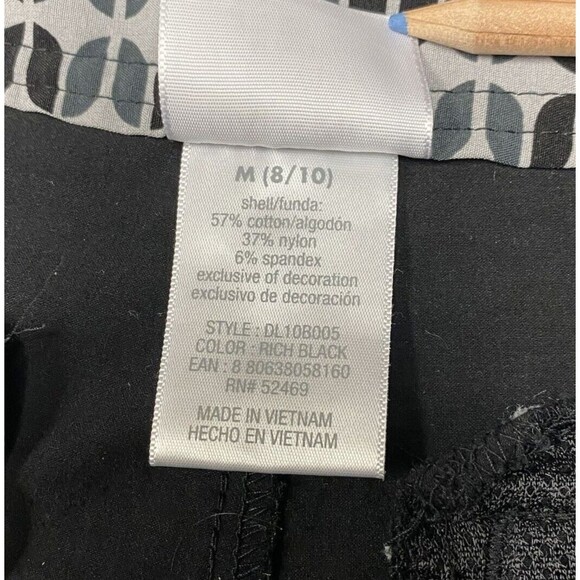 Danskin Now Black Women’s Drawstring Athletic Capri Pants Mid Rise Pockets 8 - Picture 8 of 11